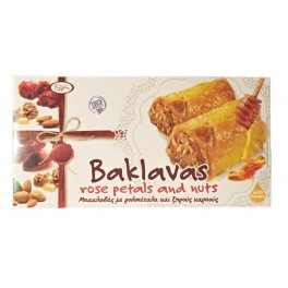 Baklava s růžovými lístky, ořechy a medem 210g Baklava s růžovými lístky, ořechy a medem 210g